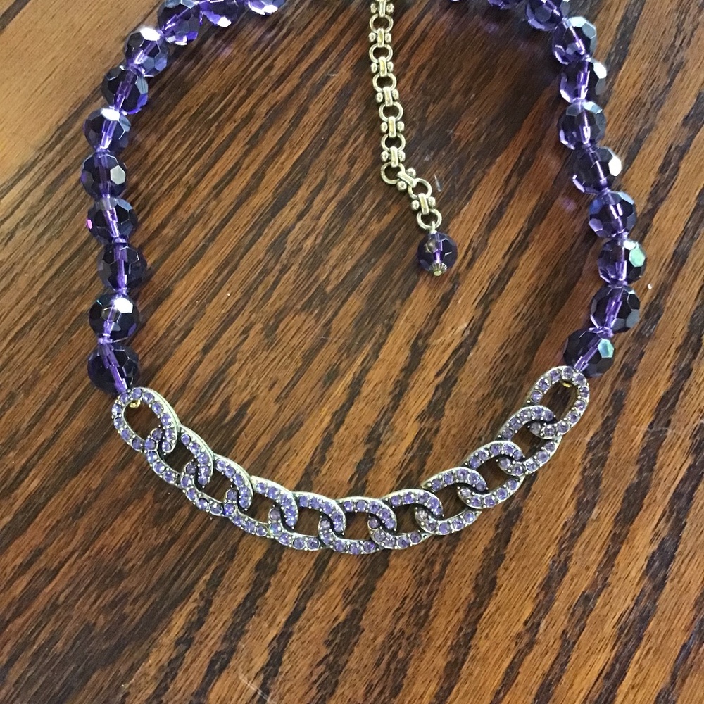 Purple crystal necklace